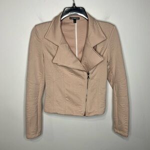 Express puff embossed Moto jacket neutral size XS